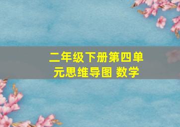 二年级下册第四单元思维导图 数学